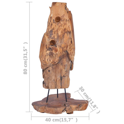 Wine Rack for 8 Bottles 40x30x80 cm Solid Teak Wood - OLBRIT