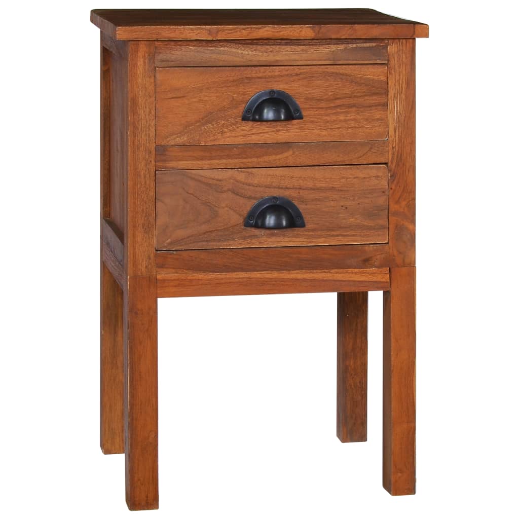 Bedside Cabinet 40x35x60 cm Solid Teak Wood - OLBRIT