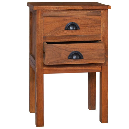 Bedside Cabinet 40x35x60 cm Solid Teak Wood - OLBRIT