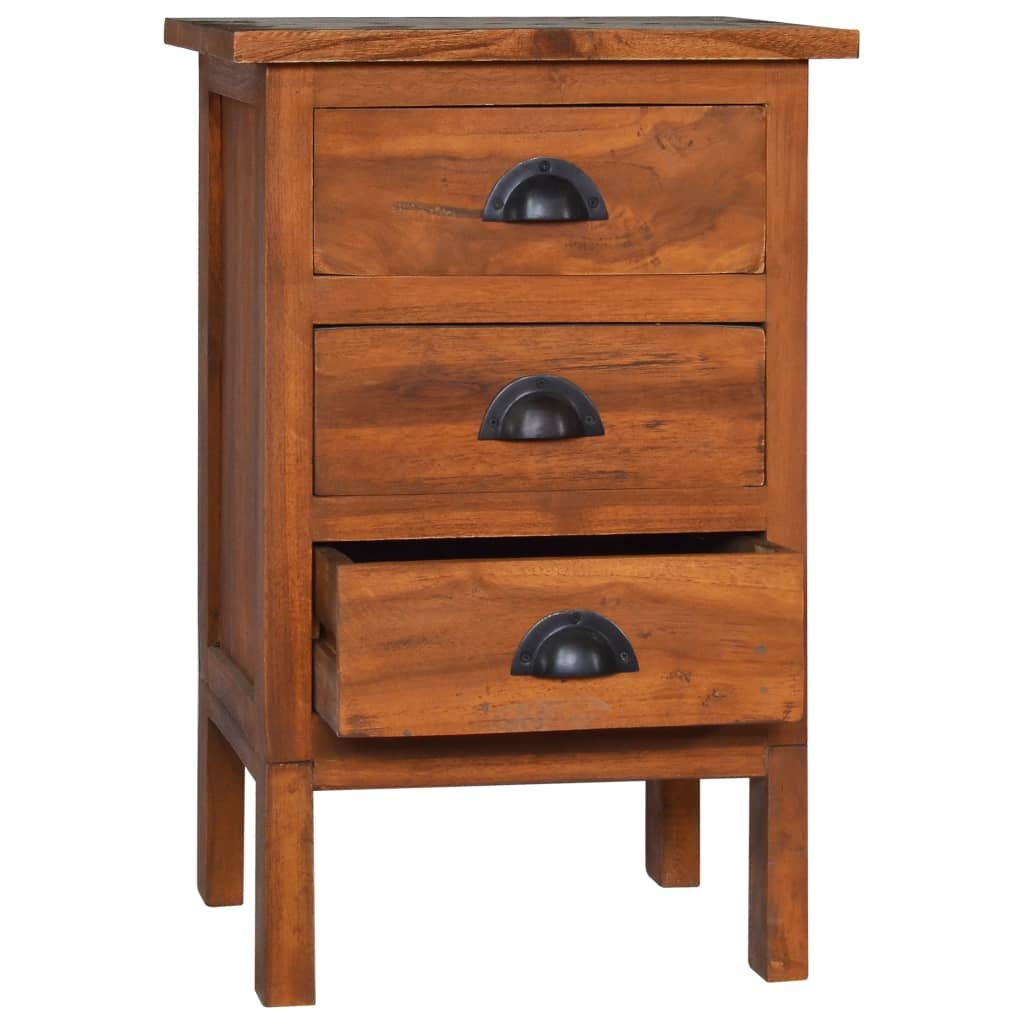 Bedside Cabinet 40x35x60 cm Solid Teak Wood - OLBRIT