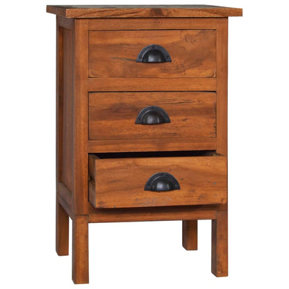 Bedside Cabinet 40x35x60 cm Solid Teak Wood - OLBRIT