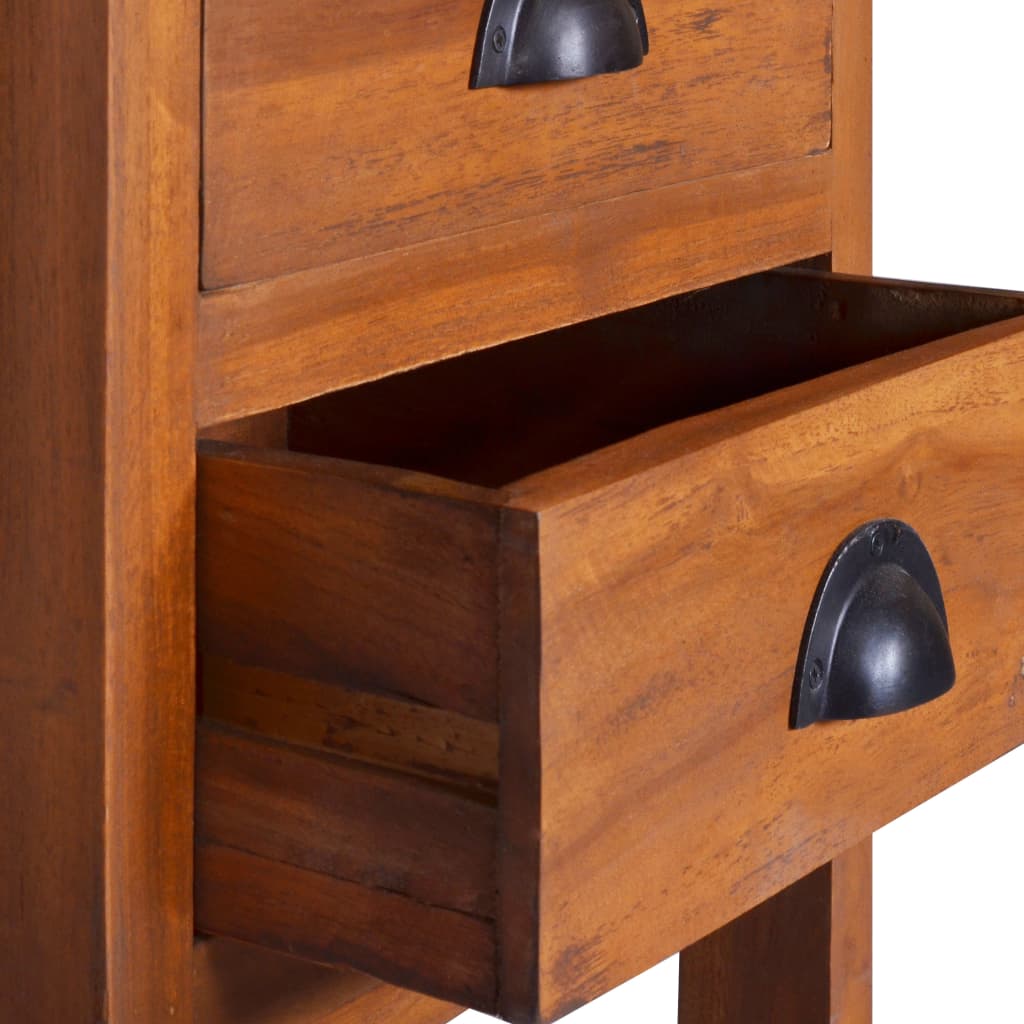 Bedside Cabinet 40x35x60 cm Solid Teak Wood - OLBRIT