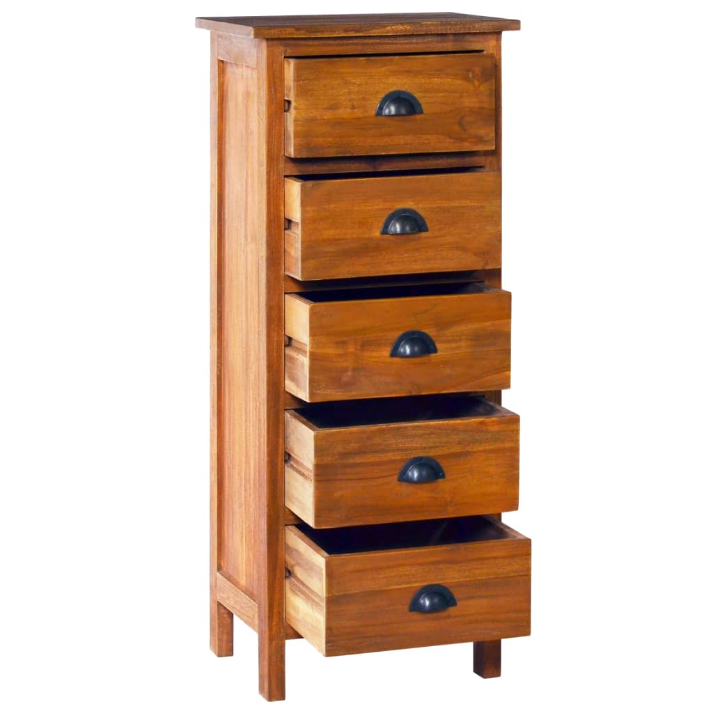 Sideboard 45x35x110 cm Solid Teak Wood - OLBRIT