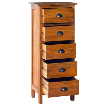 Sideboard 45x35x110 cm Solid Teak Wood - OLBRIT