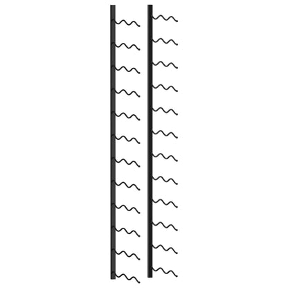 Wall-mounted Wine Rack for 24 Bottles Black Iron - OLBRIT