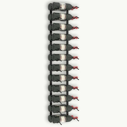 Wall-mounted Wine Rack for 24 Bottles Black Iron - OLBRIT