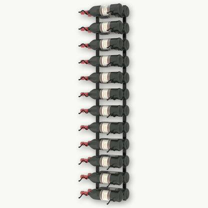 Wall-mounted Wine Rack for 24 Bottles Black Iron - OLBRIT
