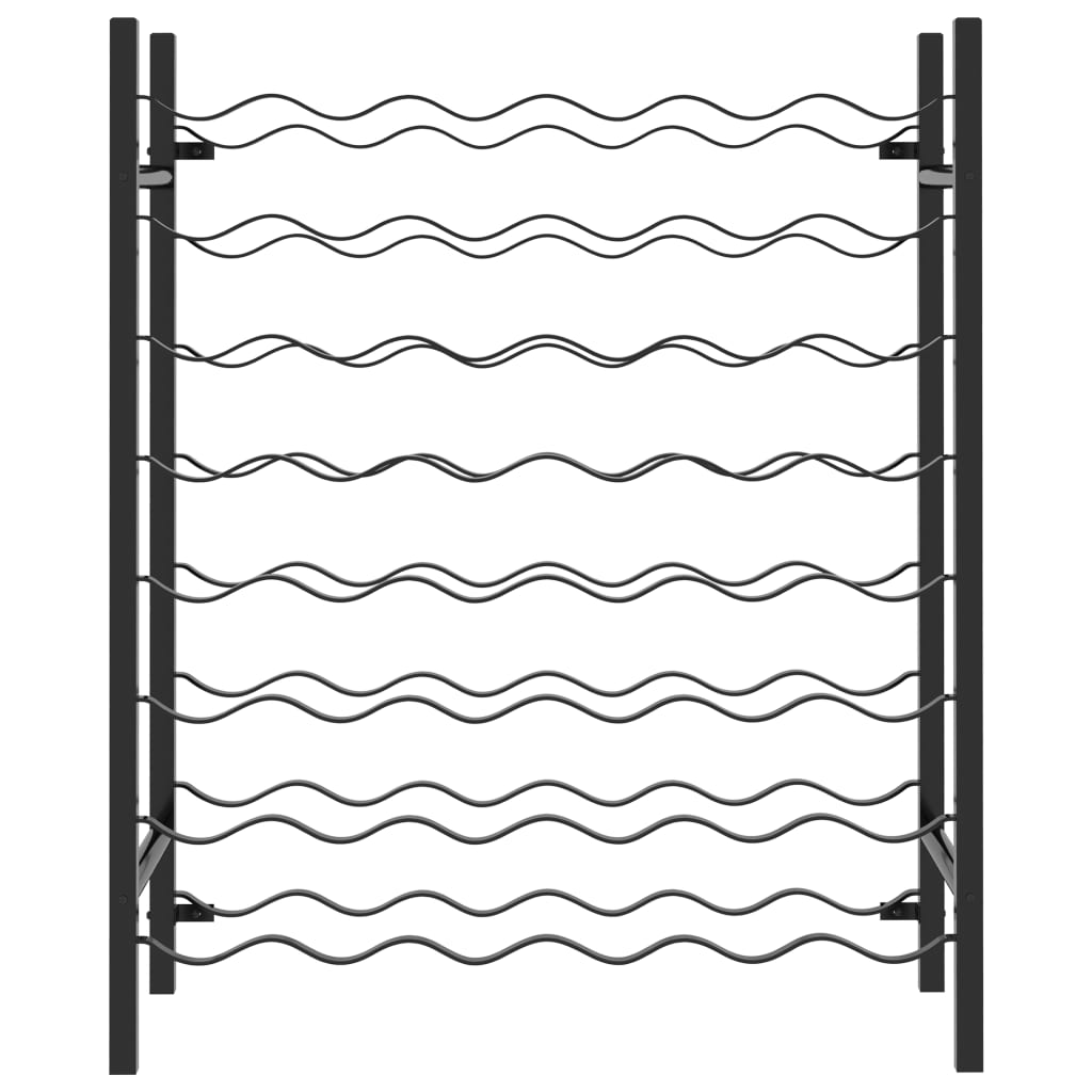 Wine Rack for 48 Bottles Black Metal - OLBRIT