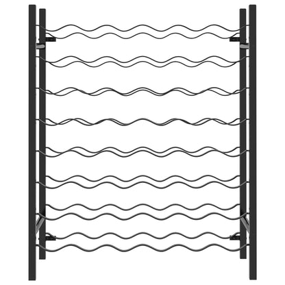 Wine Rack for 48 Bottles Black Metal - OLBRIT