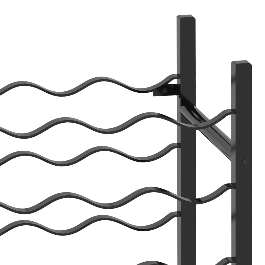 Wine Rack for 48 Bottles Black Metal - OLBRIT
