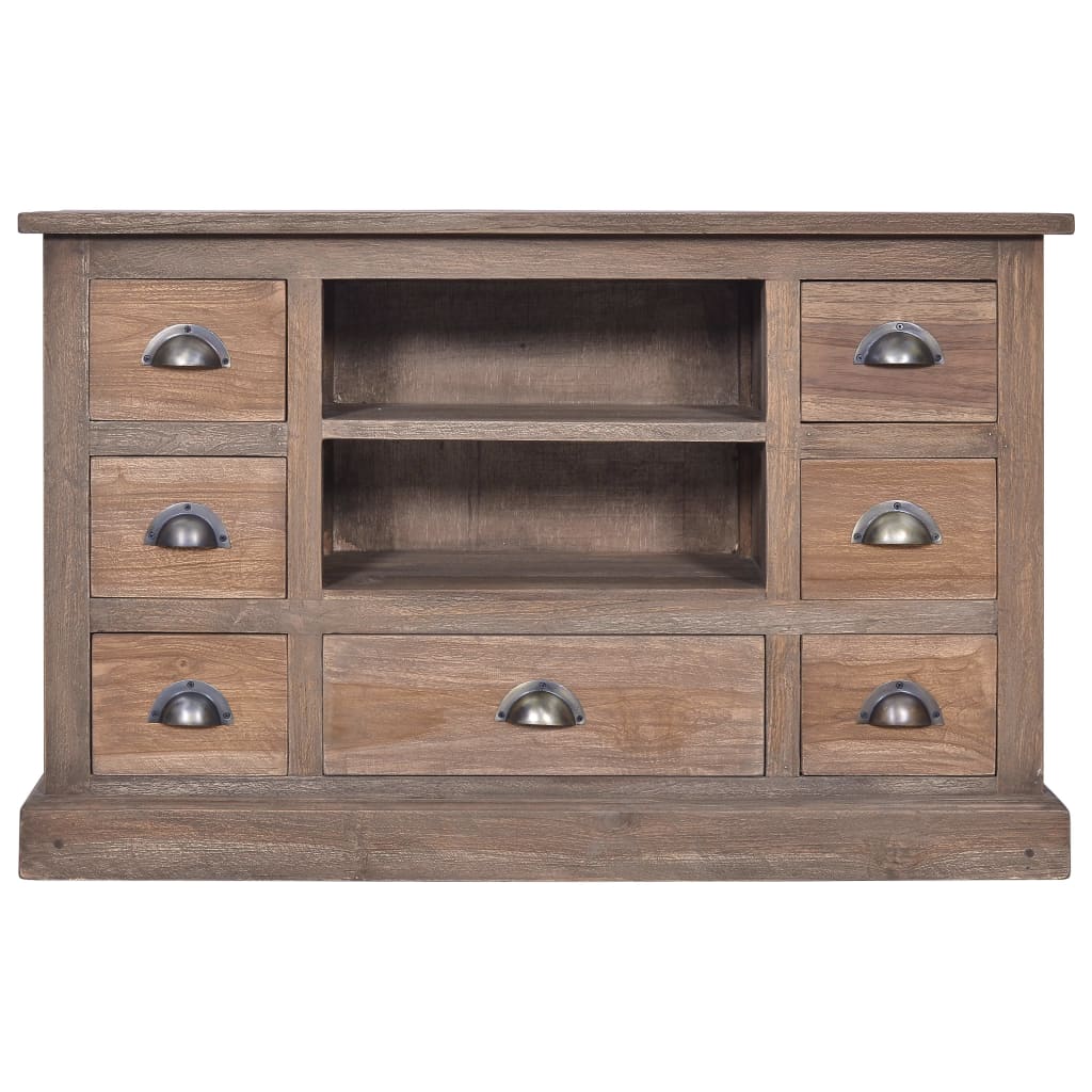 Sideboard 90x30x58 cm Solid Teak Wood - OLBRIT