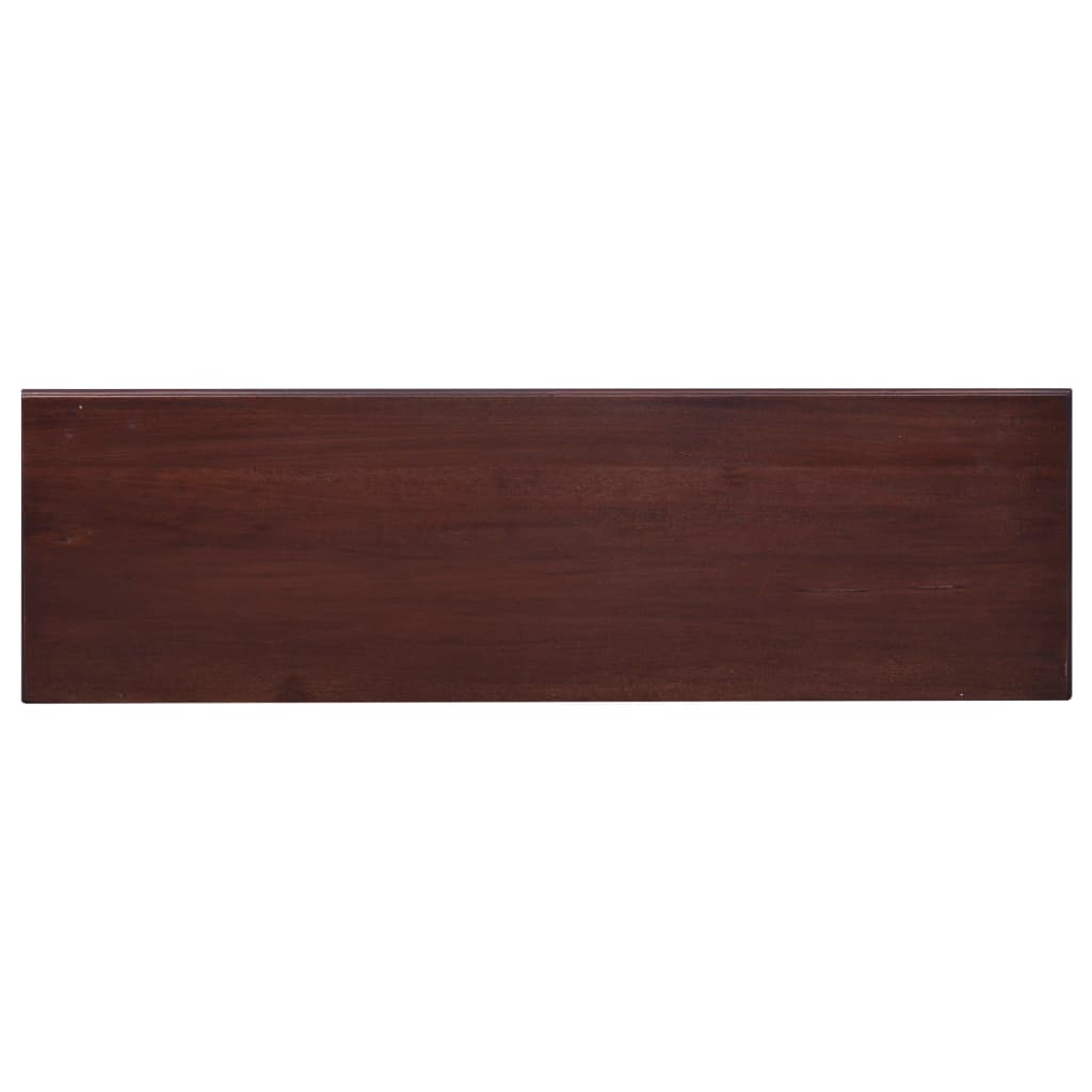 TV Cabinet Classical Brown 100x30x45 cm Solid Mahogany Wood - OLBRIT