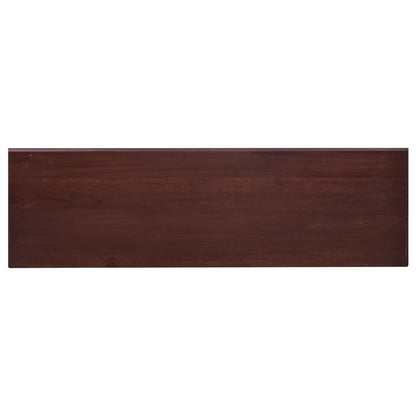TV Cabinet Classical Brown 100x30x45 cm Solid Mahogany Wood - OLBRIT