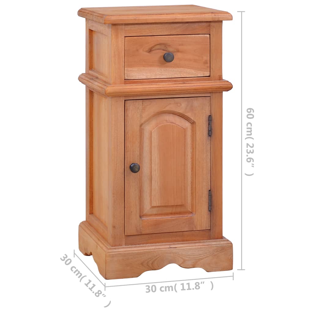 Bedside Cabinet Solid Mahogany Wood - OLBRIT