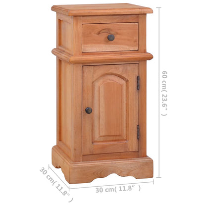 Bedside Cabinet Solid Mahogany Wood - OLBRIT