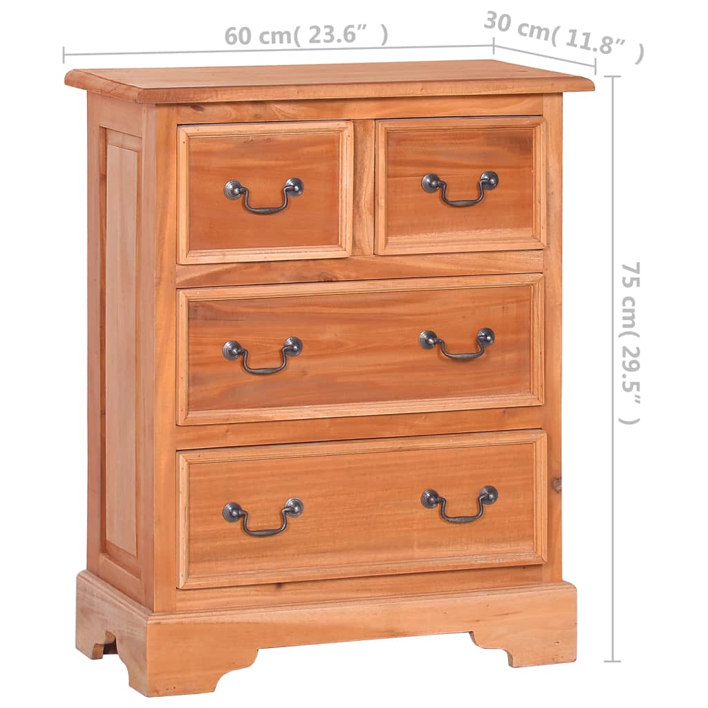 Chest of Drawers Solid Mahogany Wood - OLBRIT