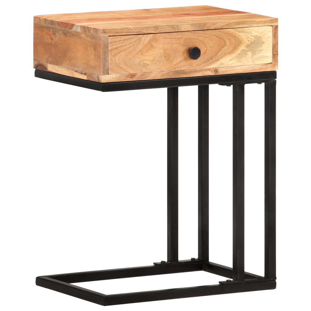 U-Shaped Side Table 45x30x61cm Solid Acacia Wood - OLBRIT