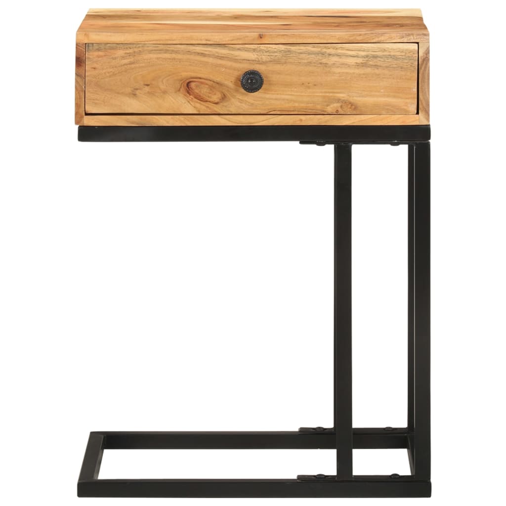 U-Shaped Side Table 45x30x61cm Solid Acacia Wood - OLBRIT