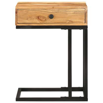 U-Shaped Side Table 45x30x61cm Solid Acacia Wood - OLBRIT