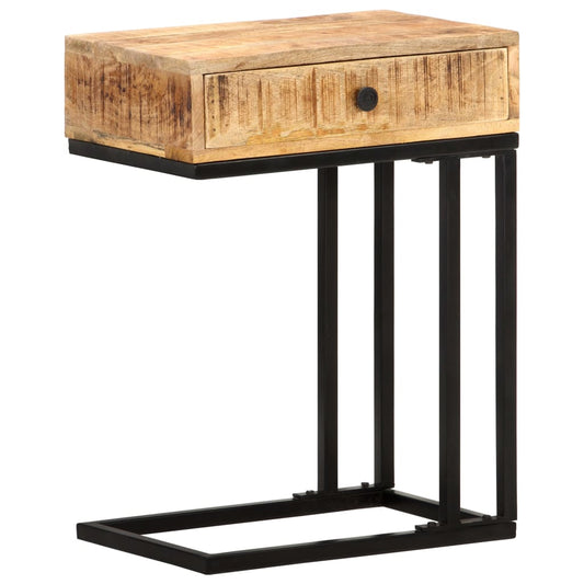 U-Shaped Side Table 45x30x61 cm Solid Mango Wood - OLBRIT