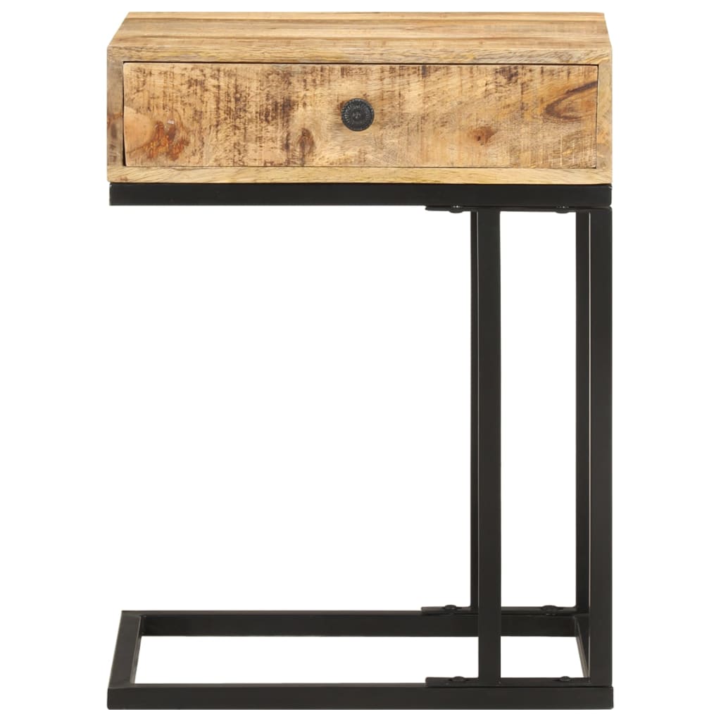 U-Shaped Side Table 45x30x61 cm Solid Mango Wood - OLBRIT