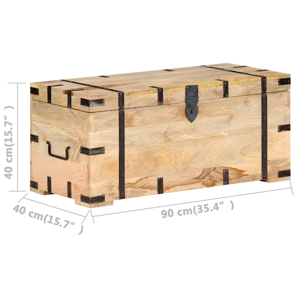 Chest 90x40x40 cm Solid Mango Wood - OLBRIT