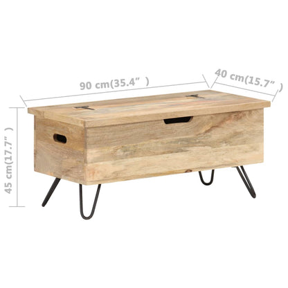 Chest 90x40x45 cm Solid Mango Wood - OLBRIT