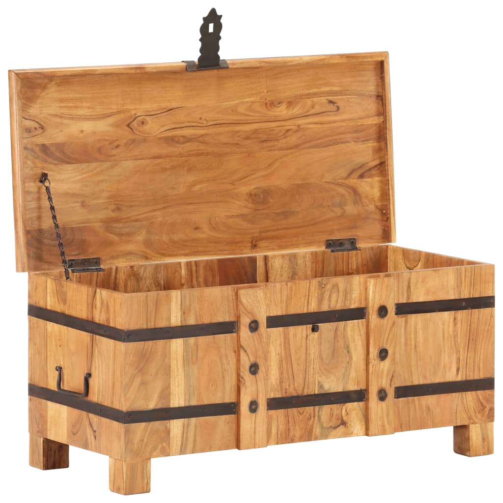 Chest 90x40x40 cm Solid Acacia Wood - OLBRIT