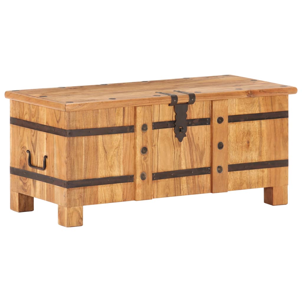 Chest 90x40x40 cm Solid Acacia Wood - OLBRIT