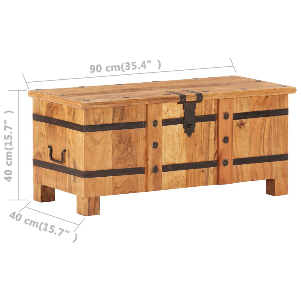 Chest 90x40x40 cm Solid Acacia Wood - OLBRIT