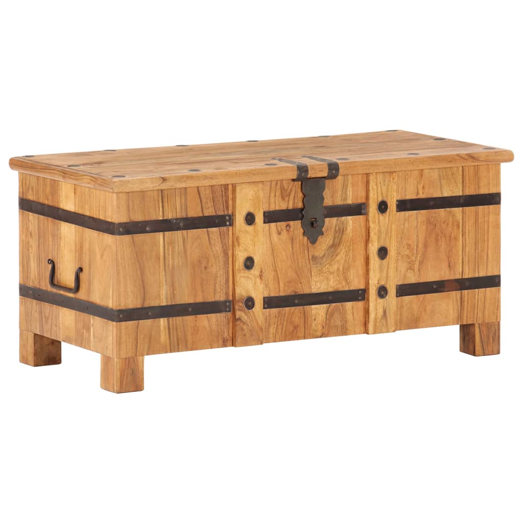 Chest 90x40x40 cm Solid Acacia Wood - OLBRIT