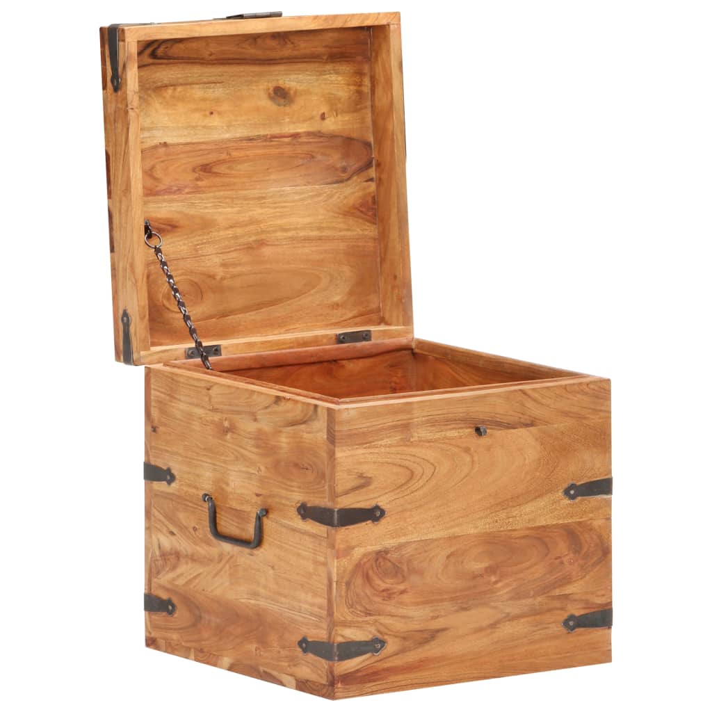 Chest 40x40x40 cm Solid Acacia Wood - OLBRIT