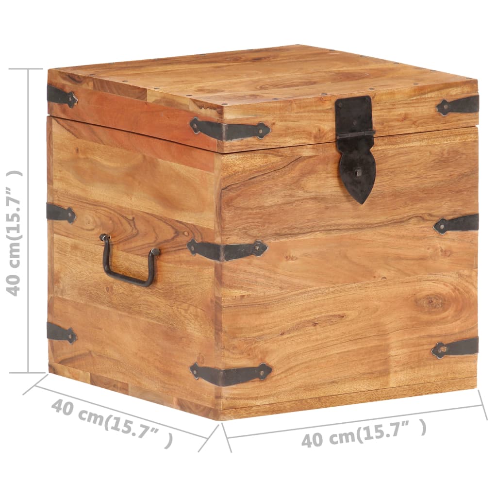 Chest 40x40x40 cm Solid Acacia Wood - OLBRIT