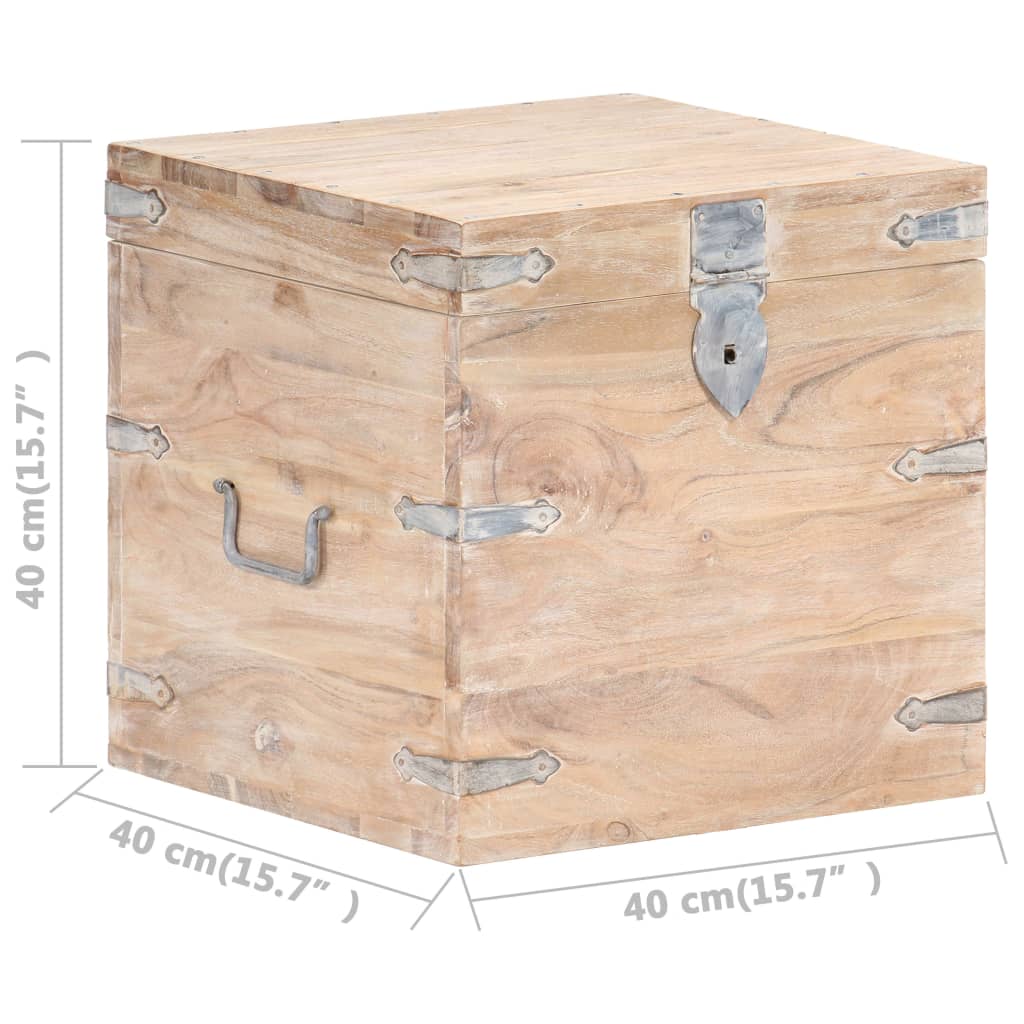 Chest 40x40x40 cm Solid Acacia Wood - OLBRIT