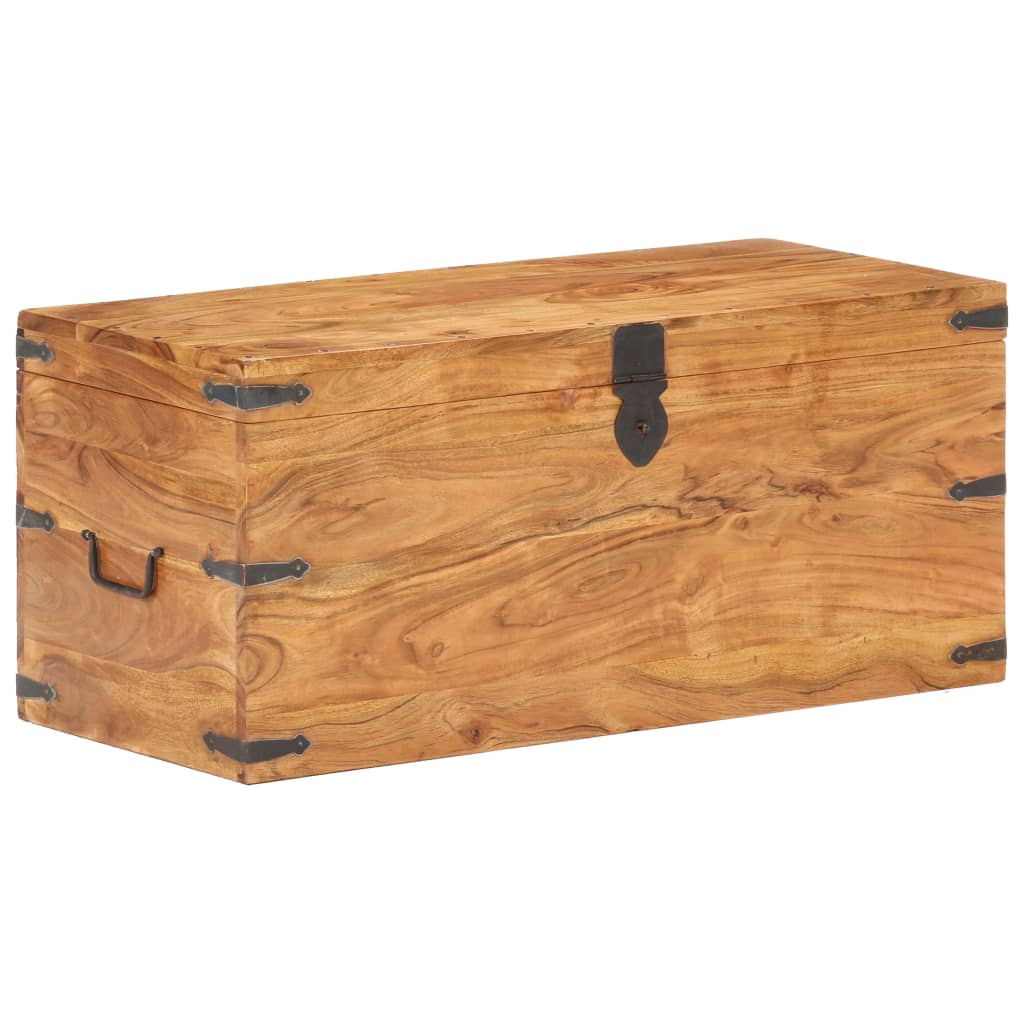 Chest 90x40x40 cm Solid Acacia Wood - OLBRIT