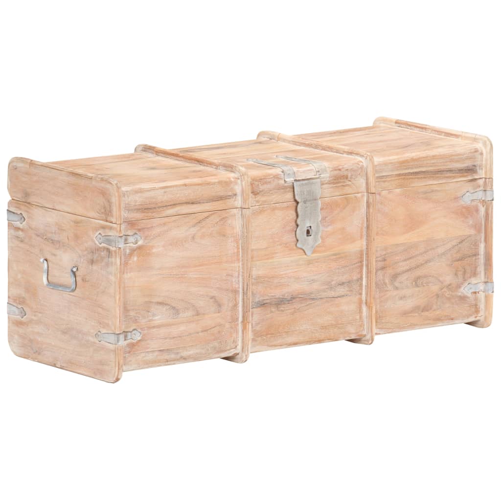 Storage Chest 90x40x40 cm Solid Acacia Wood - OLBRIT