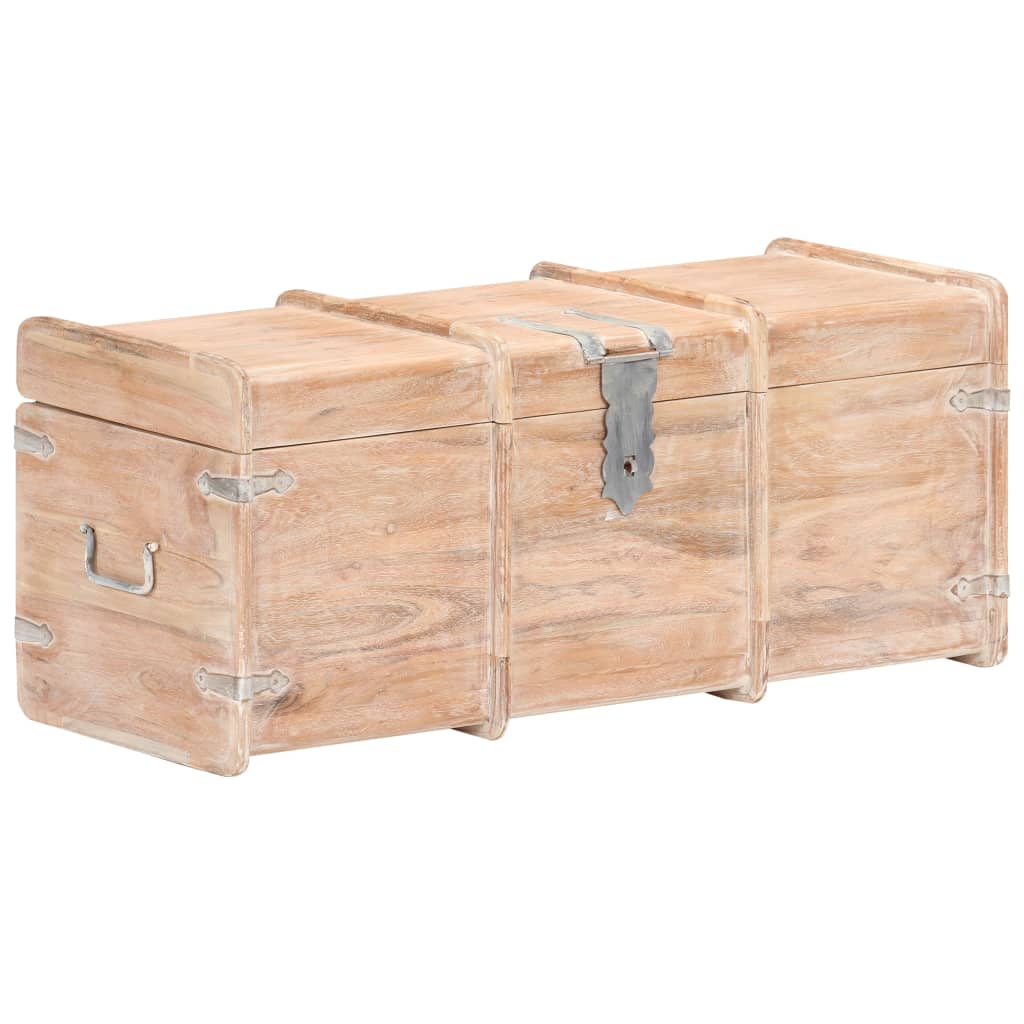 Storage Chest 90x40x40 cm Solid Acacia Wood - OLBRIT