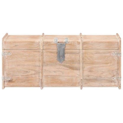 Storage Chest 90x40x40 cm Solid Acacia Wood - OLBRIT