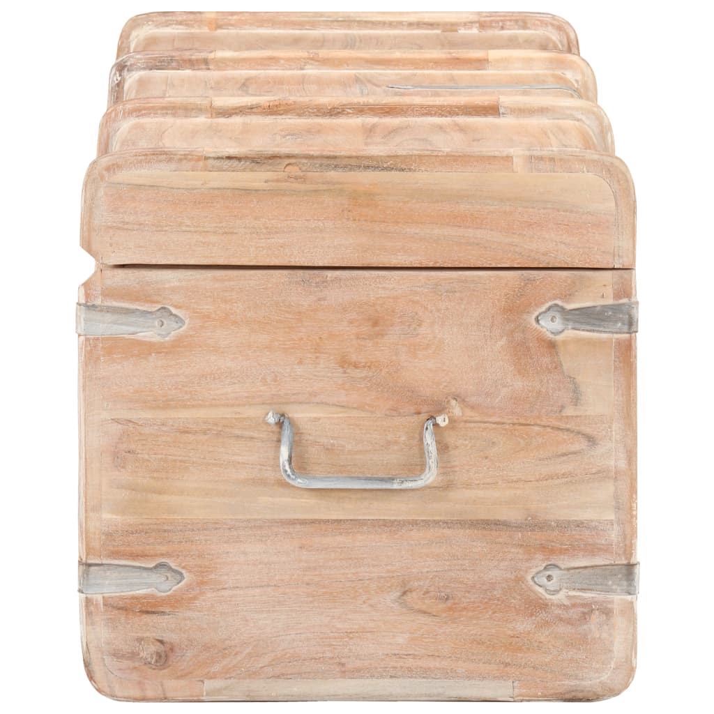 Storage Chest 90x40x40 cm Solid Acacia Wood - OLBRIT