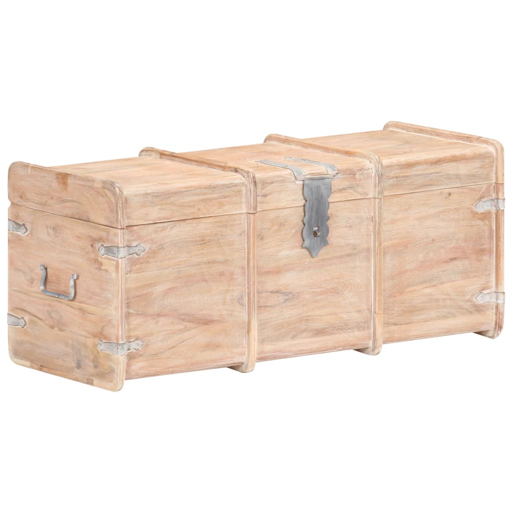 Storage Chest 90x40x40 cm Solid Acacia Wood - OLBRIT