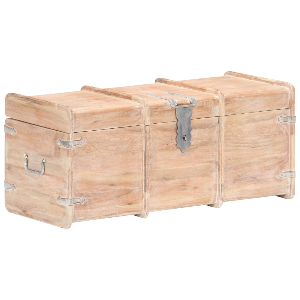 Storage Chest 90x40x40 cm Solid Acacia Wood - OLBRIT