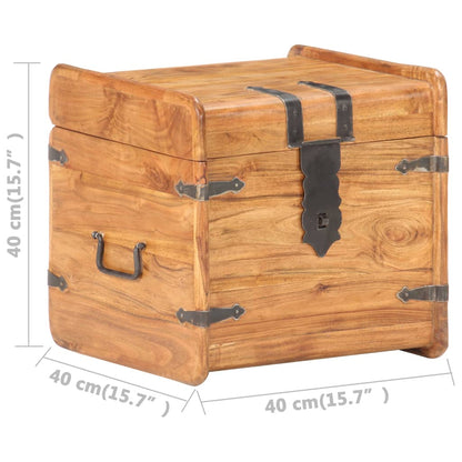 Chest 40x40x40 cm Solid Acacia Wood - OLBRIT