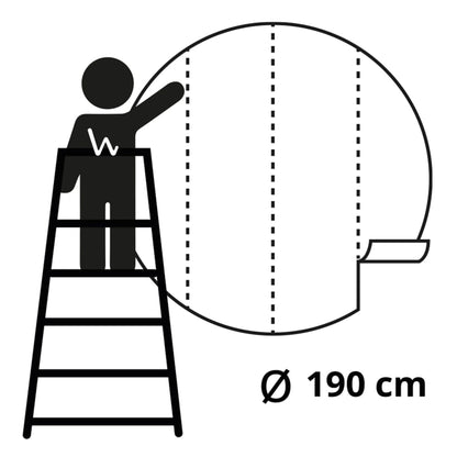 Skyline with Junk Boat Wallpaper Circle 190 cm - OLBRIT