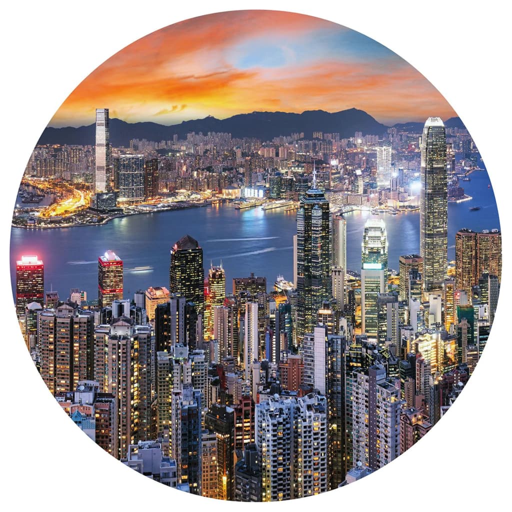 Skyline by Night Wallpaper Circle 190 cm - OLBRIT