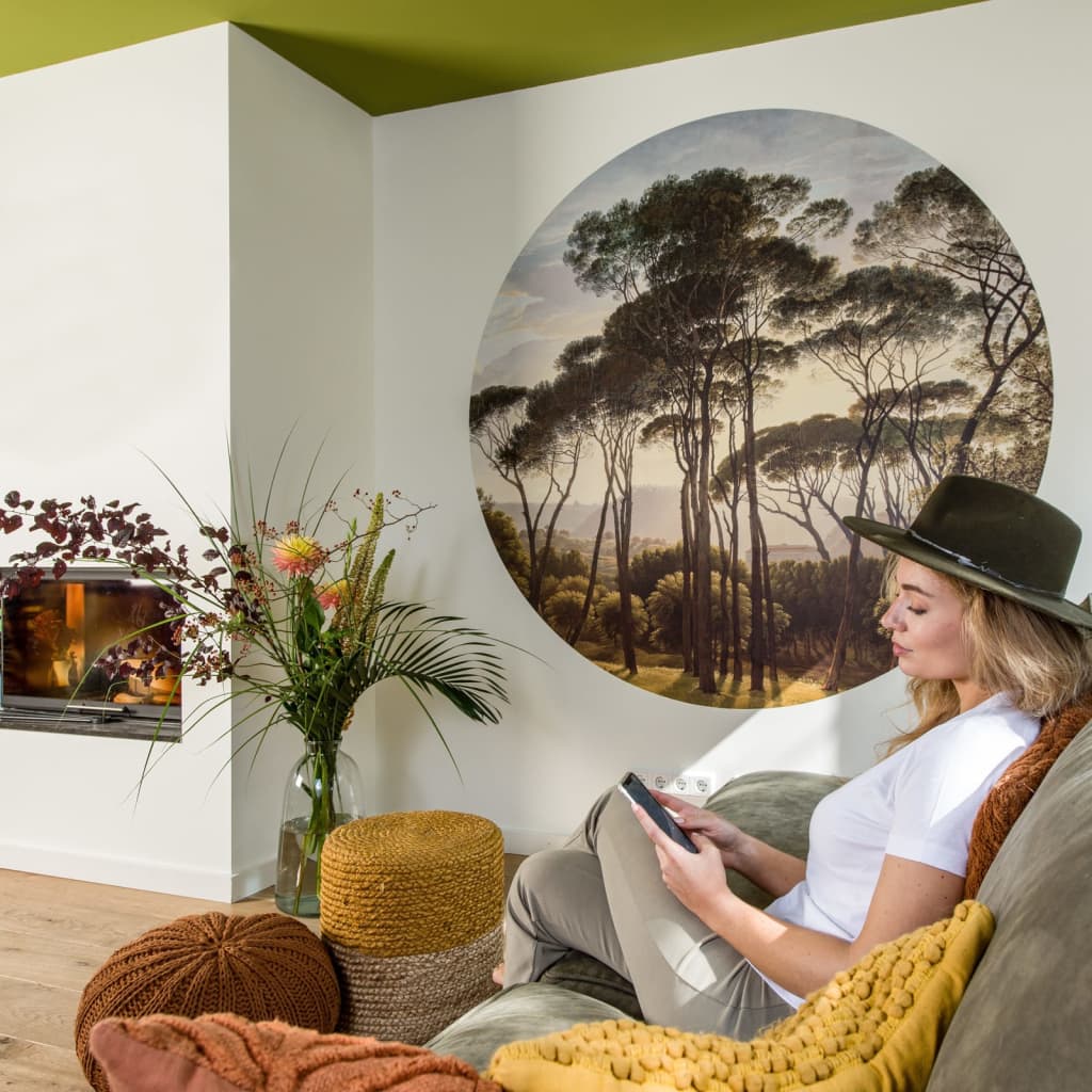 Wallpaper Circle Umbrella Pines in Italy 190 cm - OLBRIT
