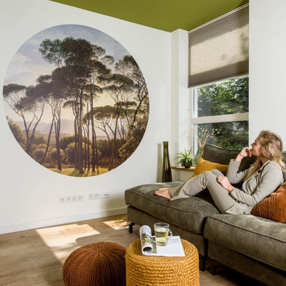Wallpaper Circle Umbrella Pines in Italy 190 cm - OLBRIT