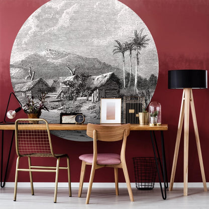 Wallpaper Circle Landscape of Guadeloupe 142.5 cm - OLBRIT