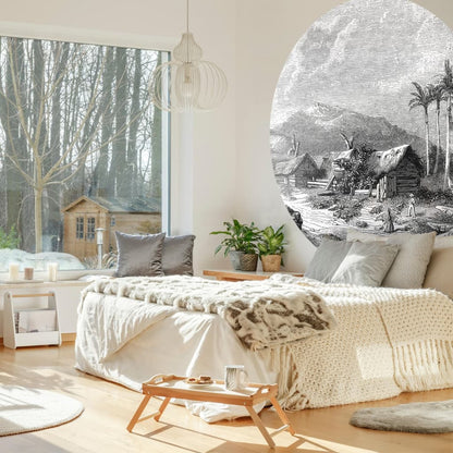 Wallpaper Circle Landscape of Guadeloupe 142.5 cm - OLBRIT