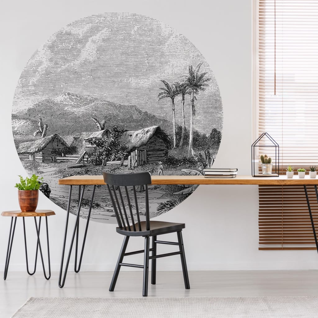 Wallpaper Circle Landscape of Guadeloupe 142.5 cm - OLBRIT