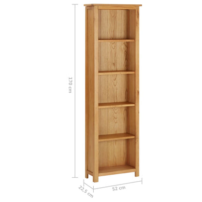 Bookcase 52x22.5x170 cm Solid Oak Wood - OLBRIT